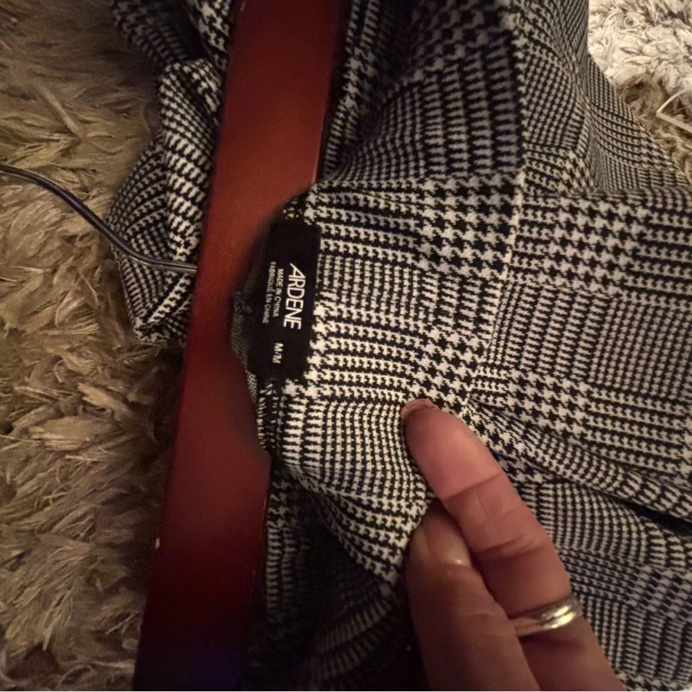 Ardene Black and White Houndstooth pants